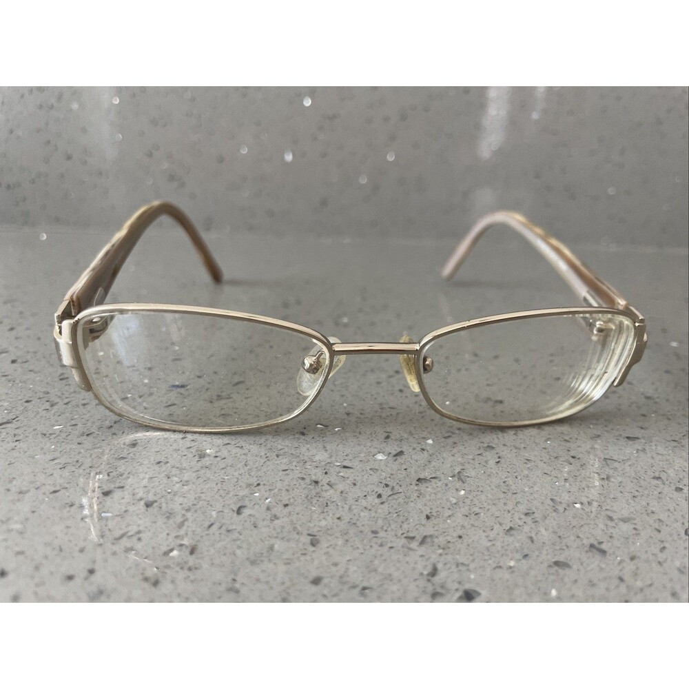 HARVE BENARD EYEGLASSES FRAMES ONLY 50-20-135 Gold HB587 full rim rectangle